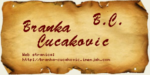 Branka Čučaković vizit kartica